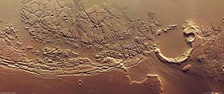 Martian surface, as captured by the European Space Agency's Mars Express