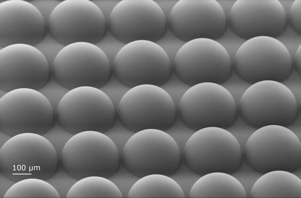 Nanoprinted semispheres.