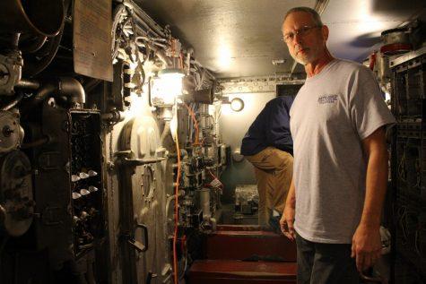 Pete McWilliams, of the Wednesday Volunteers. McWilliams is helping to restore the Battleship North Carolina’s fire control system, which was state-of-the-art in 1940. (Photo by Benjamin Schachtman)