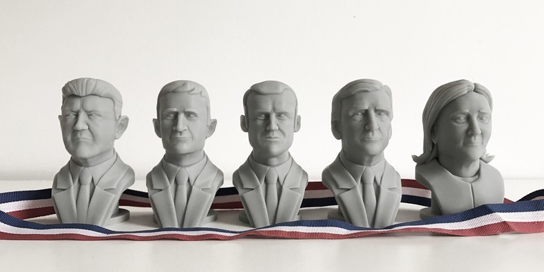 3D Print Your Favorite French Presidential Candidate Courtesy of Cults