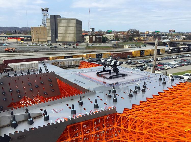 Virtual Drones Zoom Around 3D Printed Dronopod in Downtown Knoxville