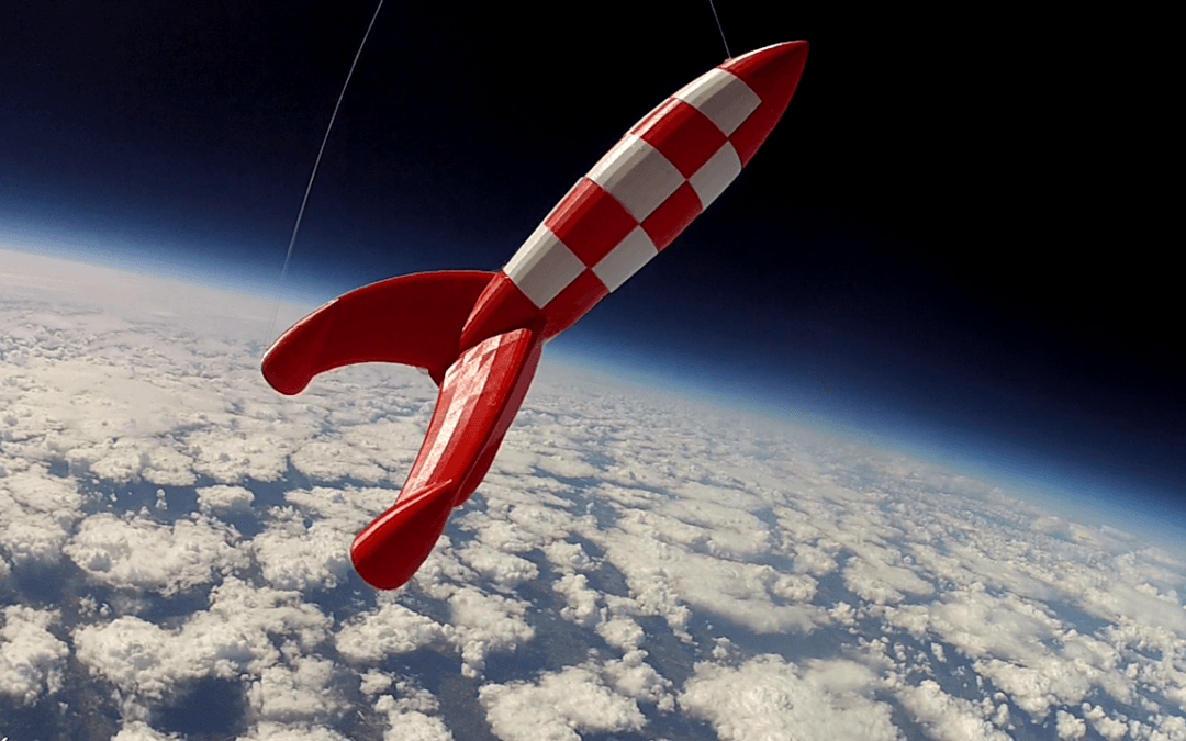 Tripodmaker Sends 3D Printed Beloved Belgian Comic Book Rocket to the Stratosphere to Celebrate New 3D Printer Launch