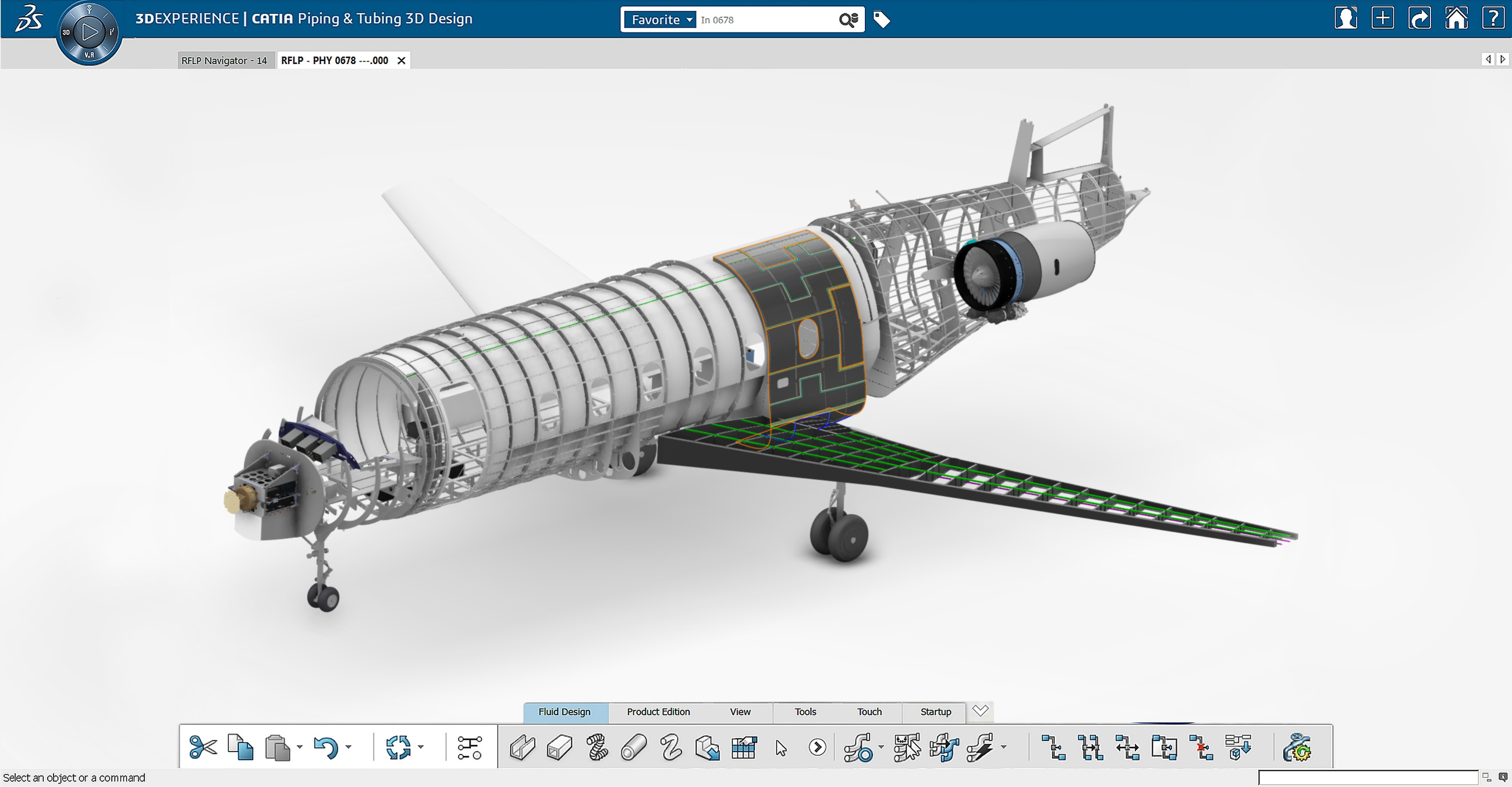 Illustration of Prodways' 3DExperience used for the aerospace industry.