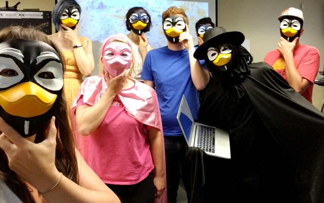 System76 Uses LulzBot TAZ 3D Printer to Create 26 Guy Tux Masks for July 4th