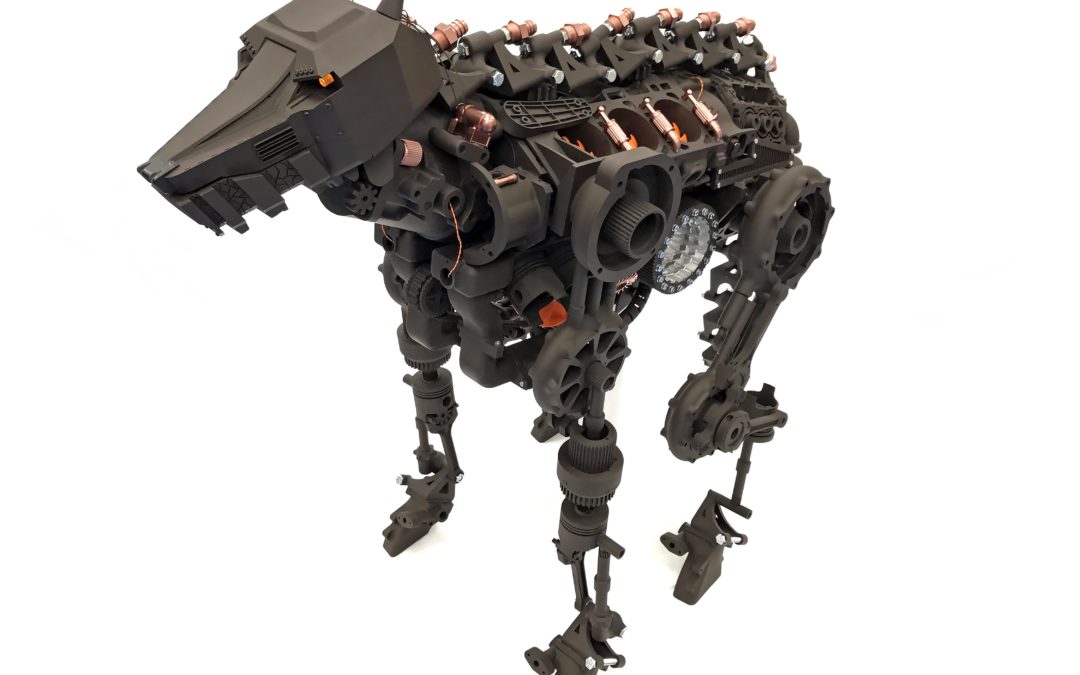 EnvisionTEC’s 3D Printed Mechanical Dog is a Multi-Printer, Multi-Material Showcase at TCT Show
