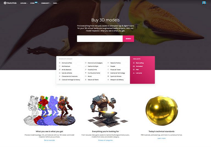 Sketchfab Store Launches in Beta for Members Interested in Selling Their 3D Printable Content