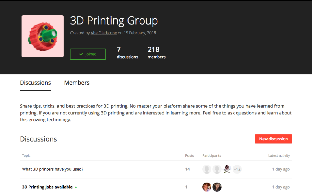 New GrabCAD Groups Feature Allows for Connection and Discussion on 3D Printing and More
