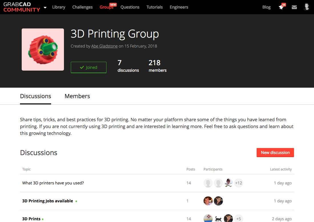 New Grabcad Groups Feature Allows For Connection And Discussion On - while this is a wonderful thing that many !   people and that much information is indeed overwhelming and ca!   n be hard for members to sift through to find