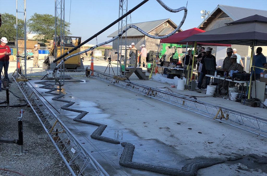 Live Demonstration of ACES Concrete 3D Printing Technology at CERL US Army to Print house in a day: Part 1