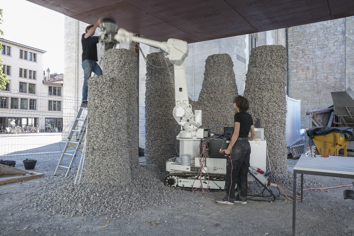Mobile Construction Robot 3D Prints Temporary Architectural Installation of Loose Stones and Twine - 3DPrint.com | The Voice of 3D / Additive Manufacturing
