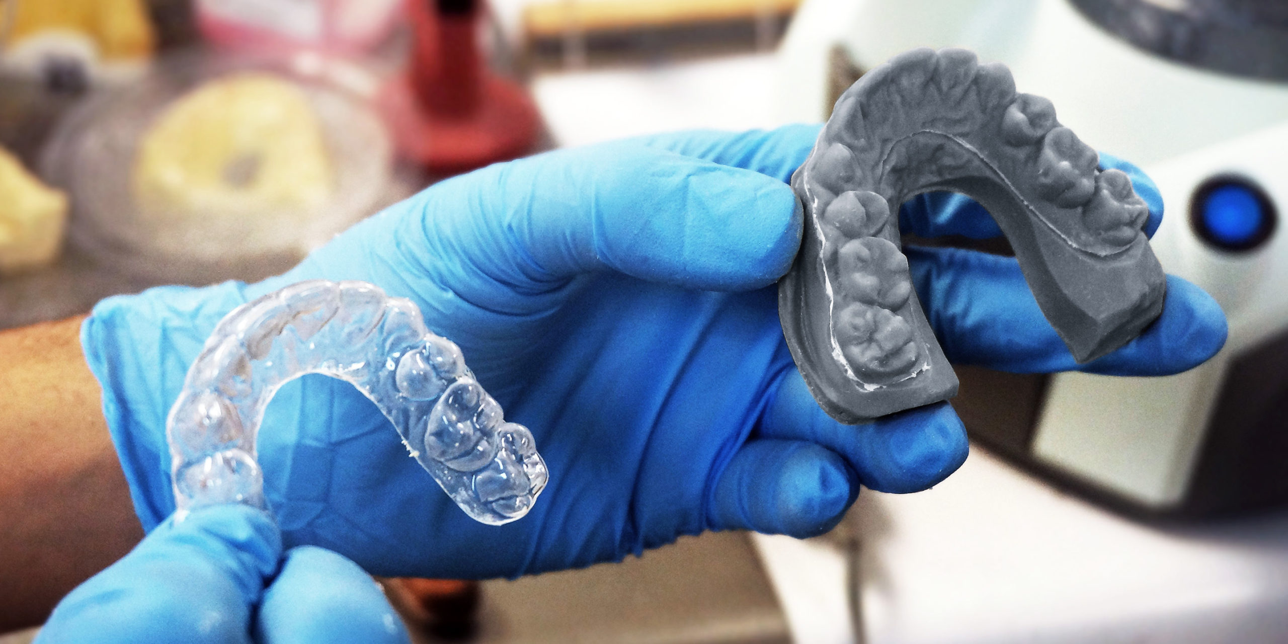 3D printed dental aligners.