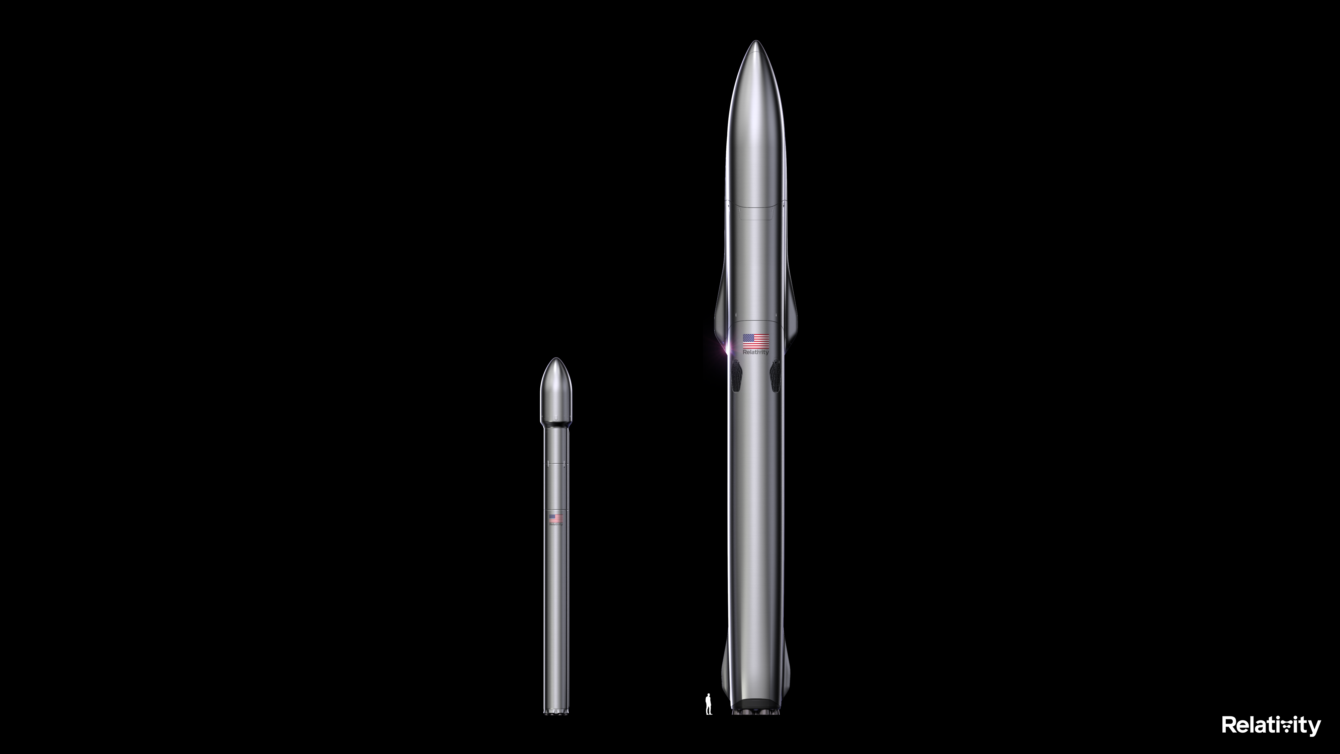 Relativity Space's fully 3D printed rockets, the Terran 1 and the larger and reusable Terran R