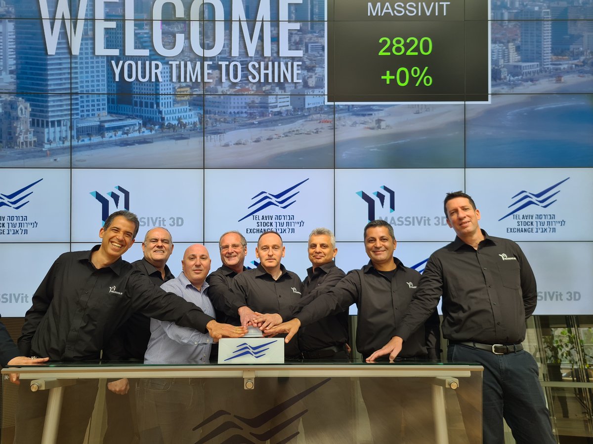 Massivit 3D completed its IPO on the Tel Aviv Stock Exchange.