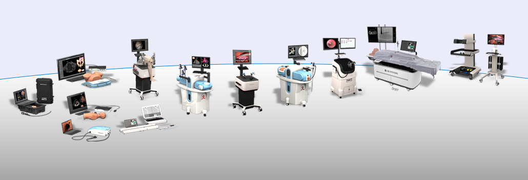 A range of Simbionix medical simulation and training products.
