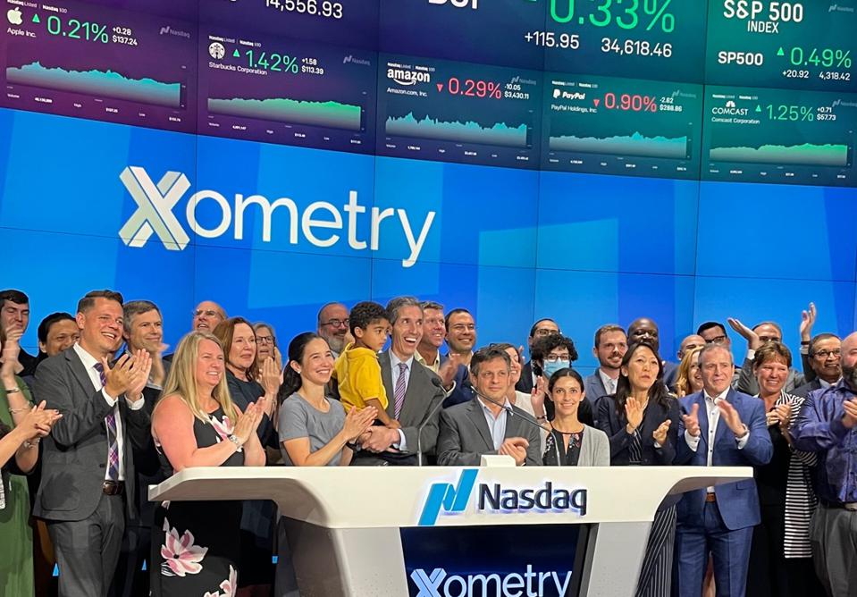 Xometry celebrates IPO at Nasdaq Exchange.