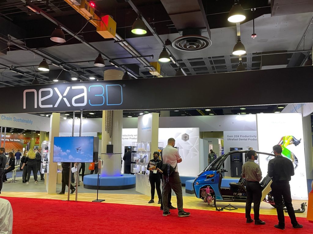 The Nexa3D booth at RAPID + TCT 2021 in Chicago