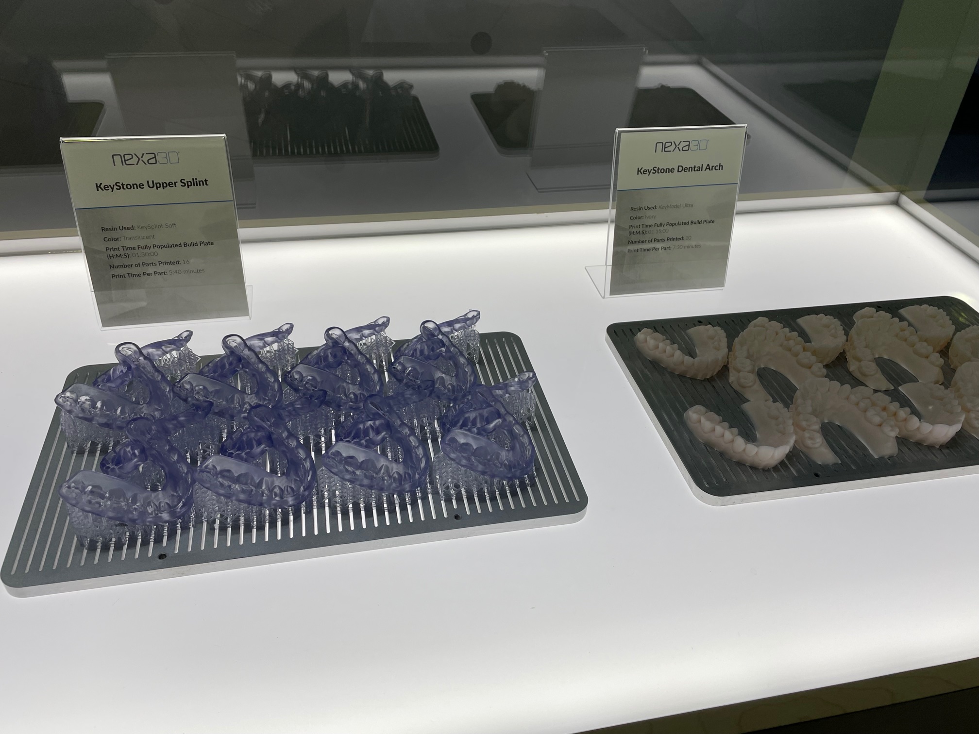 מוצרי שיניים מודפסים בתלת מימד על ידי Nexa3D.