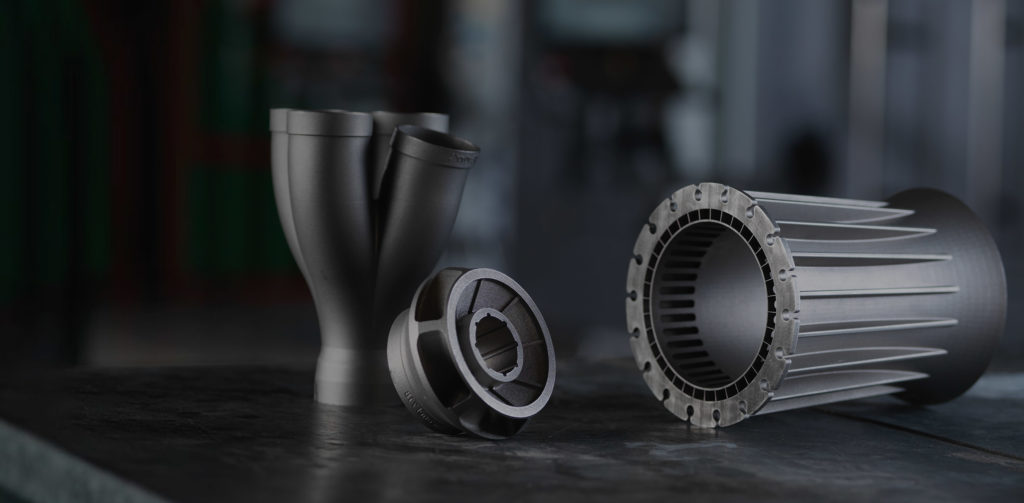 3D printed products by service bureau Quickparts.