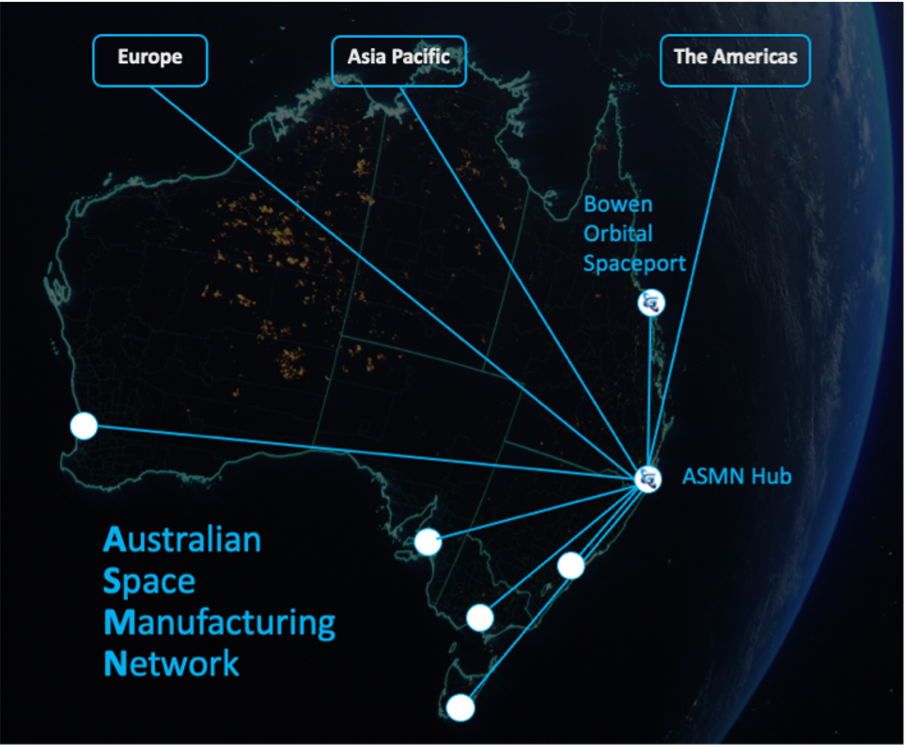 Map of Australia and how the new ASMN organization will help local space industry expand