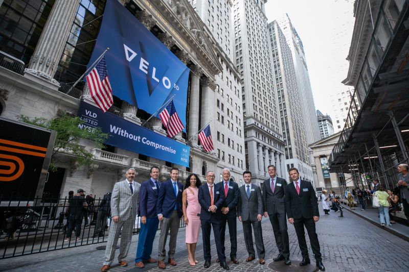 The VELO3D management at the NYSE on October 7, 2021.