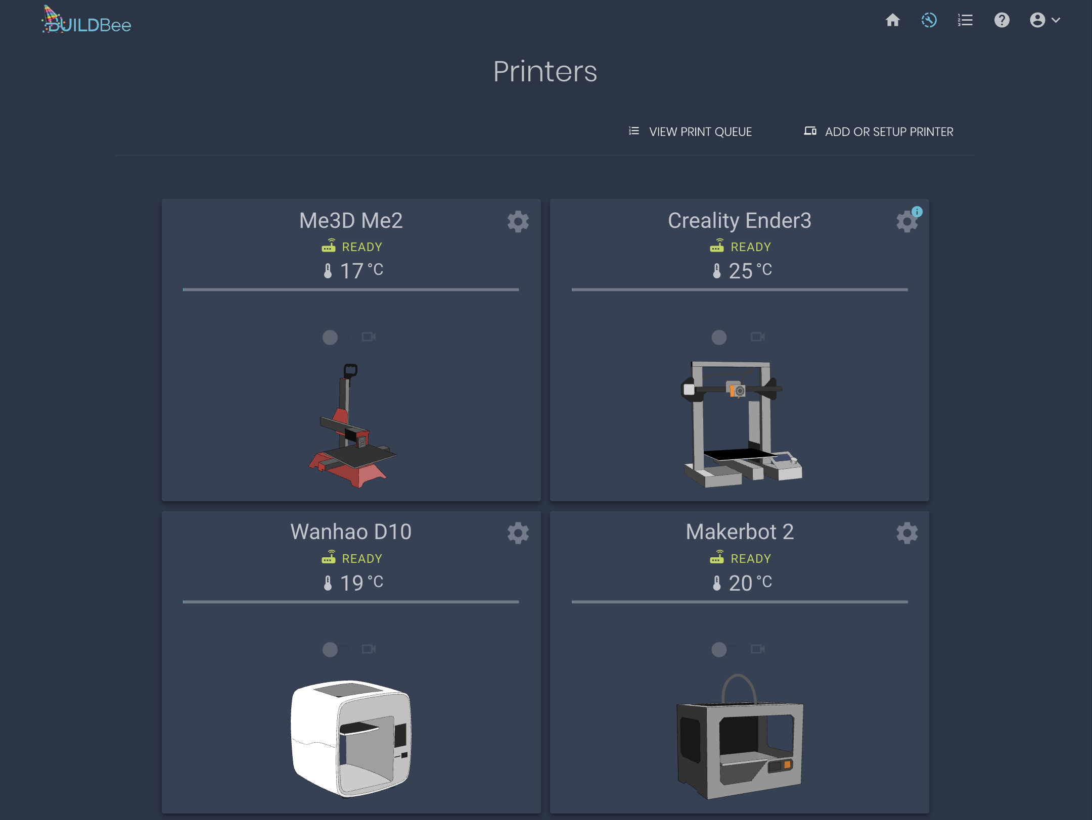 BuildBee supports an extensive range of 3D printers across all operating systems. 