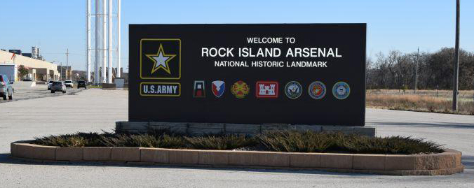 Entrance to the US Army's Rock Island Arsenal
