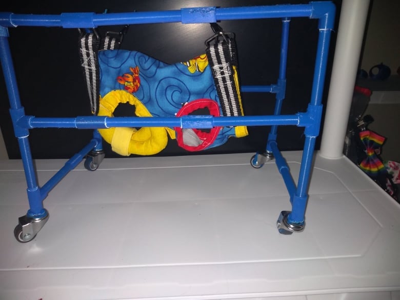 The 3D printed wheelchair that Amy Jo Martin printed for Jett.