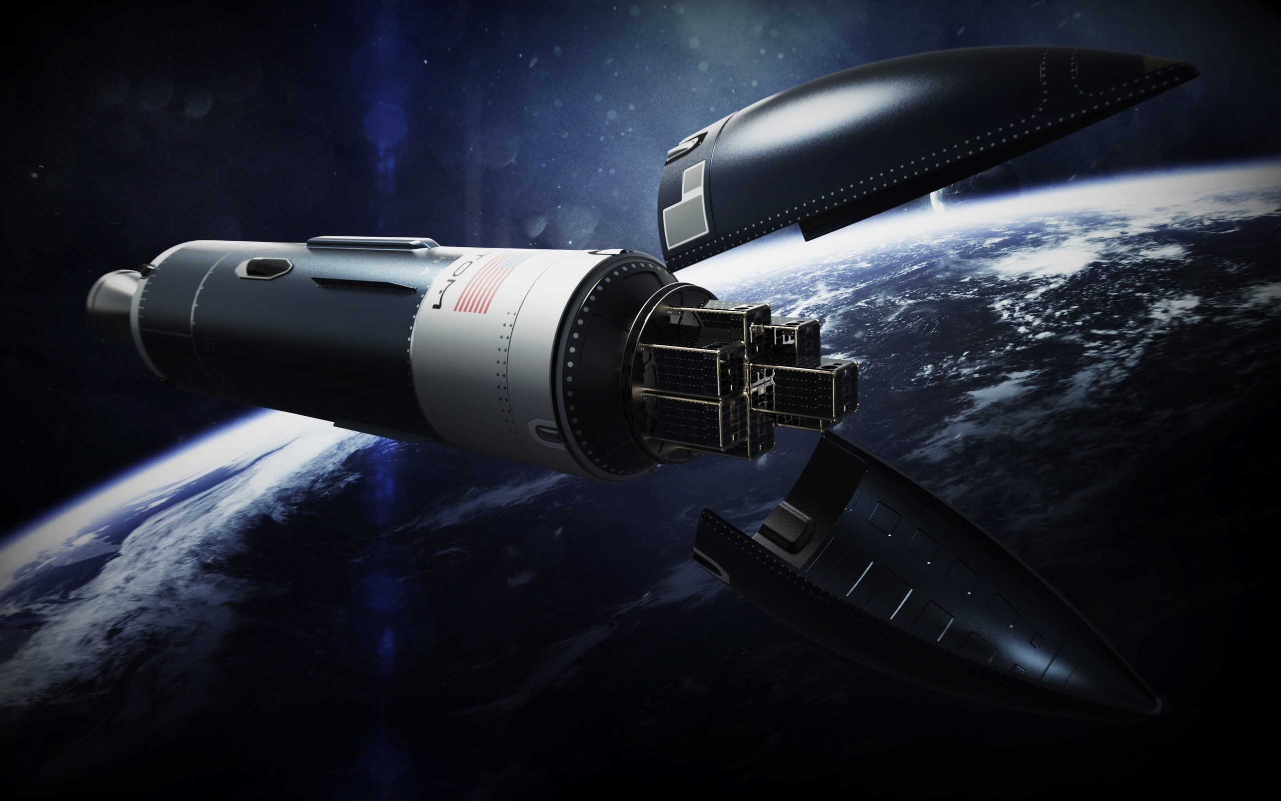 Rendering of Phantom Space's upcoming rocket.