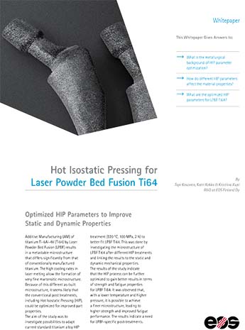 Hot Isostatic Pressing for Laser Powder Bed Fusion Ti64