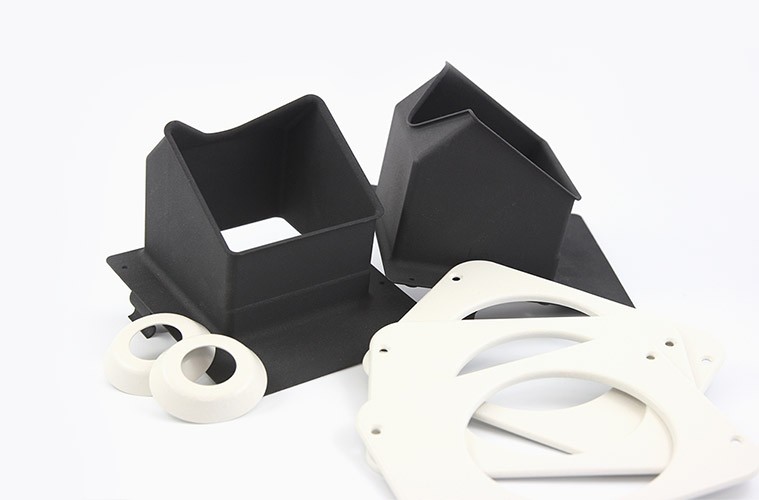 Flight ready parts made with PA 2241 FR material available at Materialise in Airbus certified grade.