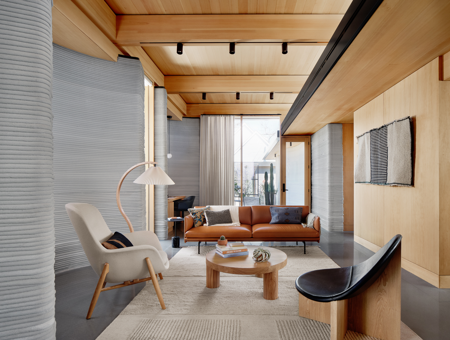 ICON's 3D printed House Zero interior.