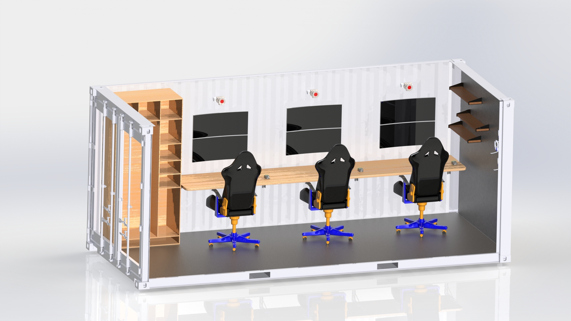 Rendering of the “Control Conex”, one of four containers in X-Bow Systems’ planned RFIB demonstration.