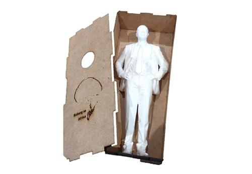 A 3D printed model of University of Pretoria Professor Kupe made through collaboration with the Forensic Anthropology Research Centre and 3D scanning and printing teams. 