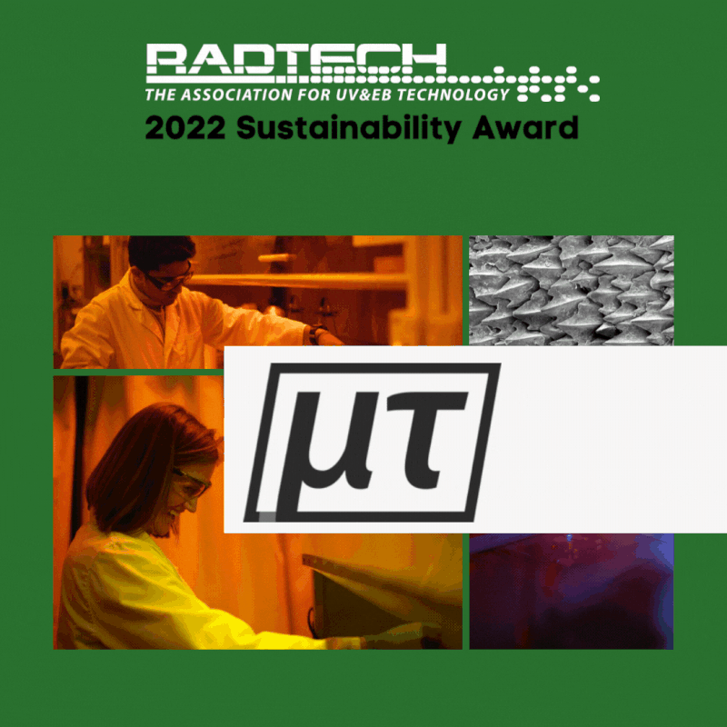 MicroTau wins RadTech Sustainability Award.