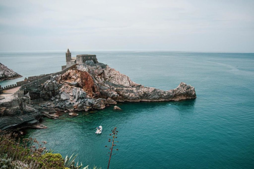 The Capitolare Tower in the ancient fishing village of Porto Venere.