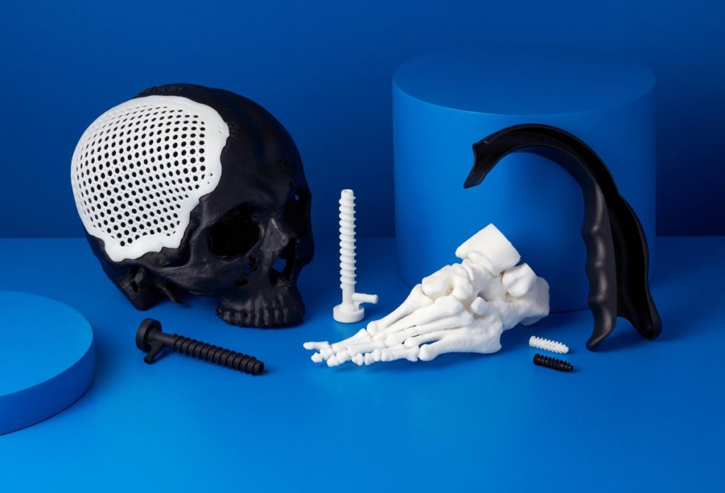3D printed healthcare models.