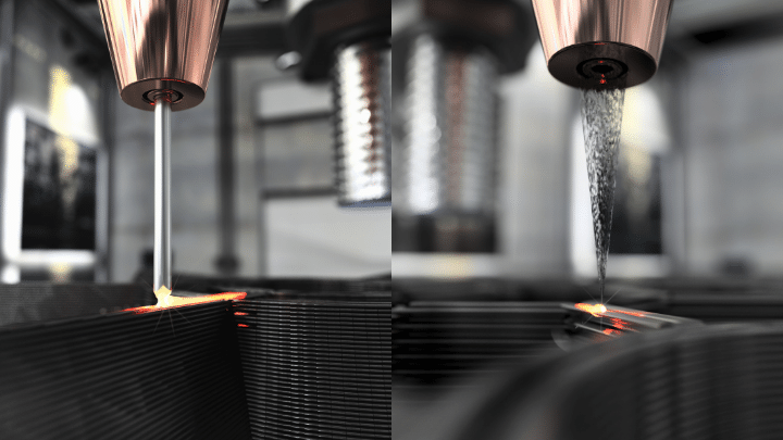 Meltio's wire and powder multi laser deposition metal 3D printing platform.