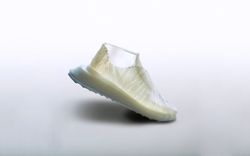 The first grown shoe upper using its microbial weaving process.