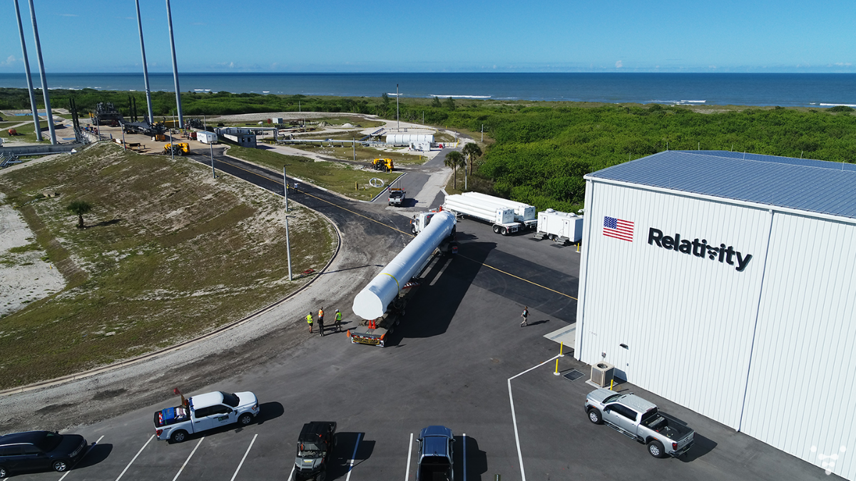 Terran 1's stages arrive at Cape Canaveral.