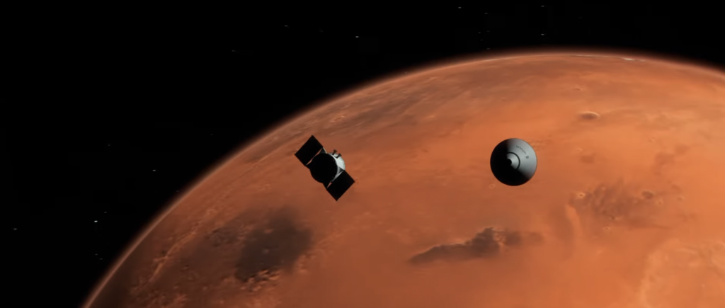 Rendering of Impulse Space's mission to Mars.