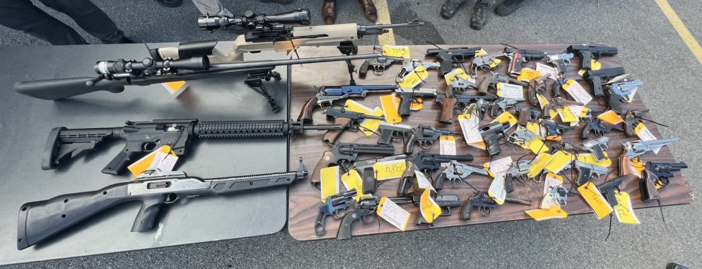 More than 280 guns recovered at a gun buyback event in Utica