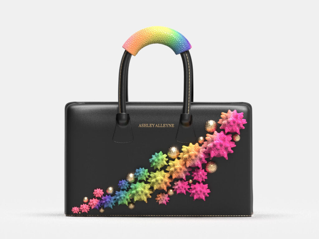 3D Printed Multicolor Luxury Designer Bag Style Purse with Your