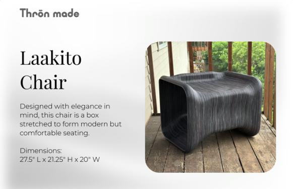 Thrōn made Launches Kickstarter Campaign for 3D Printed Furniture Made with Recycled Material3DPrint.com | Additive Manufacturing Business 4 Screenshot 2025 09 13 at 7.30.13%E2%80%AFPM