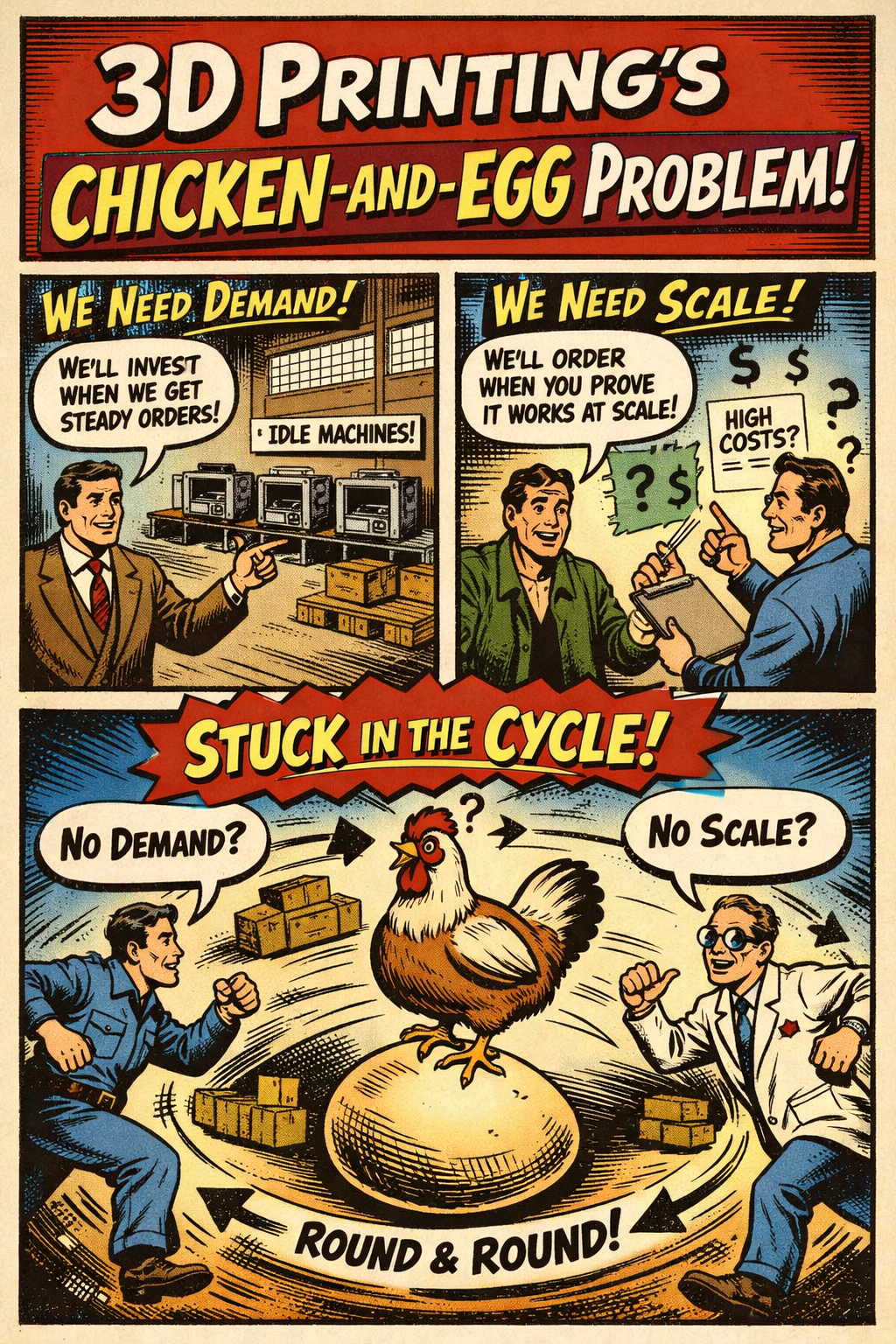 3D Printing’s Chicken-and-Egg Problem: No Demand Without Scale, No Scale Without Demand
