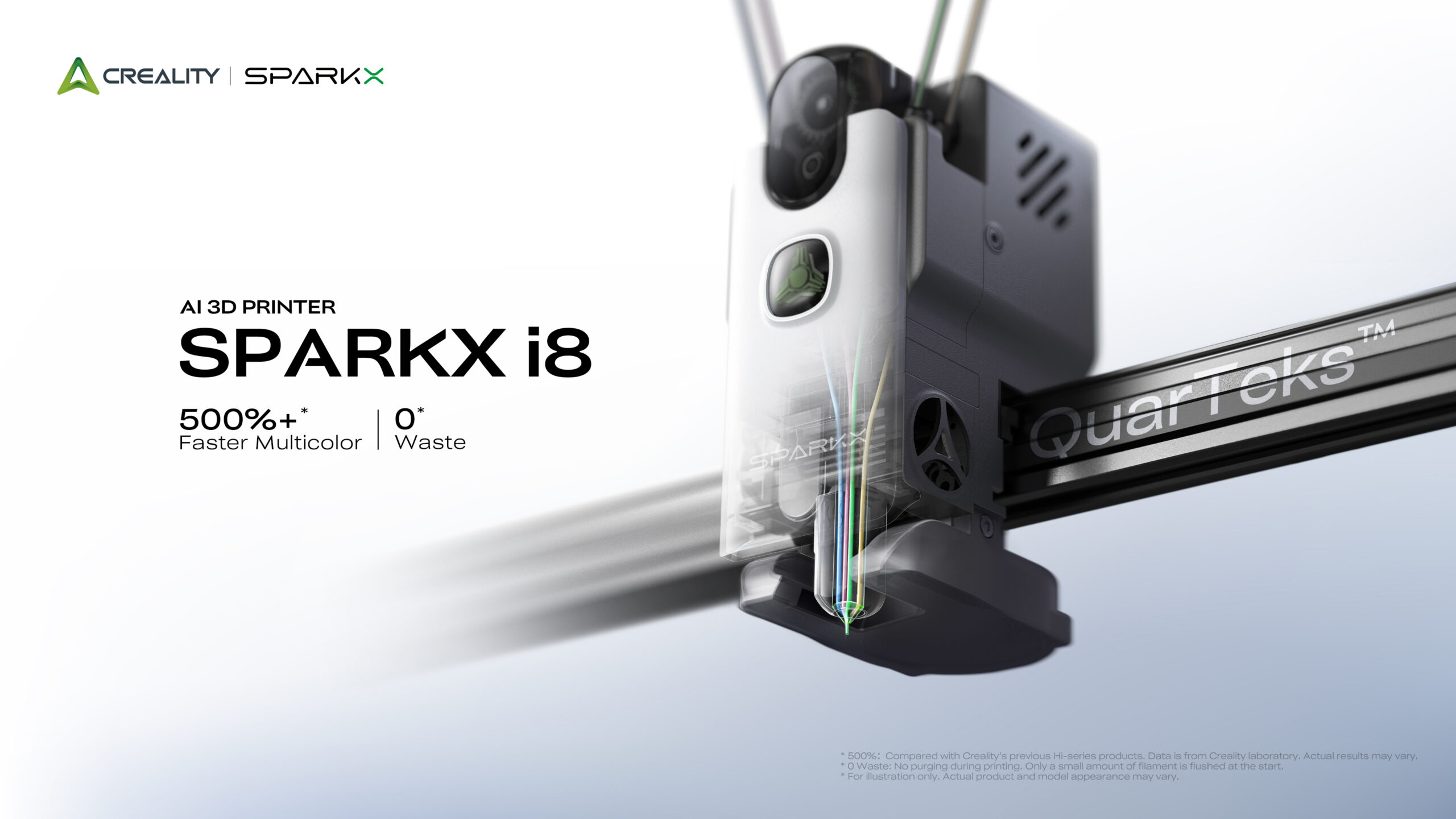 Creality Launches SPARKX i8 on Indiegogo, Bringing Fastest, No-Purge-Waste Printing